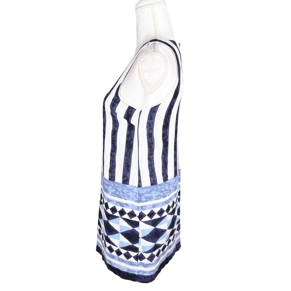 Lulu’s navy blue nautical stripe tank shift mini dress small summer vacation - Picture 5 of 16